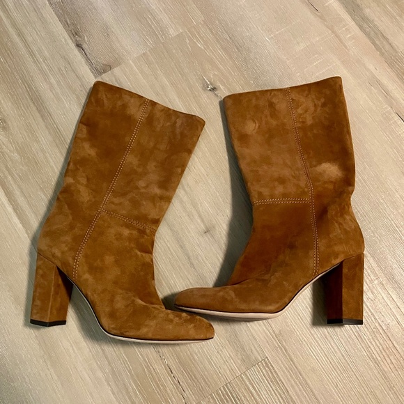 Marion Parke Delila Caramel Suede Boots - Picture 1 of 5